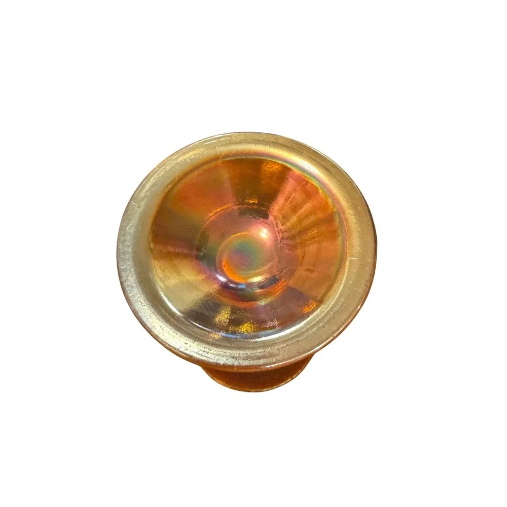 Carnival Glass Vase‎ Home Decor Jeannette Marigold Tree Bark Iridescent